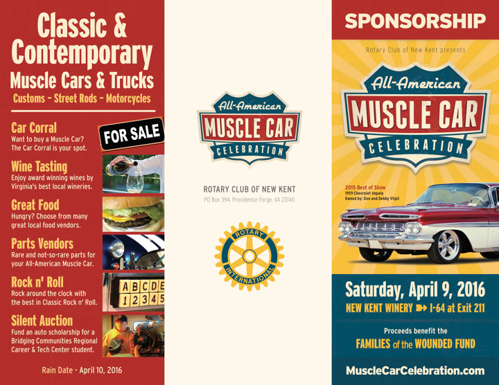 All-American Muscle Car Celebration 2016 Trifold Print Side 1