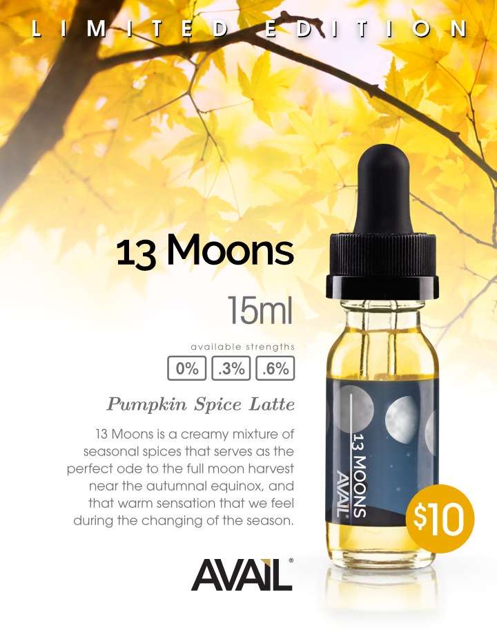 <br /><b>Warning</b>: Undefined variable $page_no in <b>/home2/laymanne/public_html/projects.php</b> on line <b>609</b><br />AVAIL Vapor 13 Moons Thanksgiving E-Liquid Ad Print 