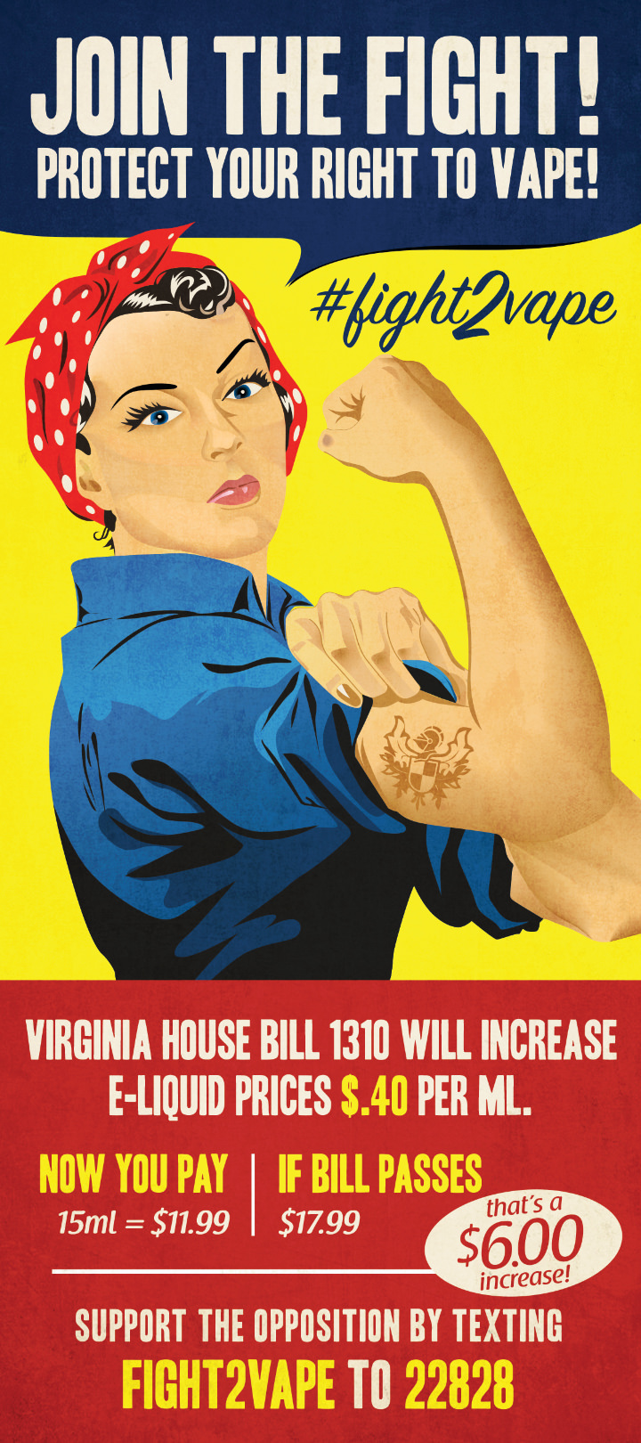 AVAIL Vapor Join The Fight Rack Card Print Side 1