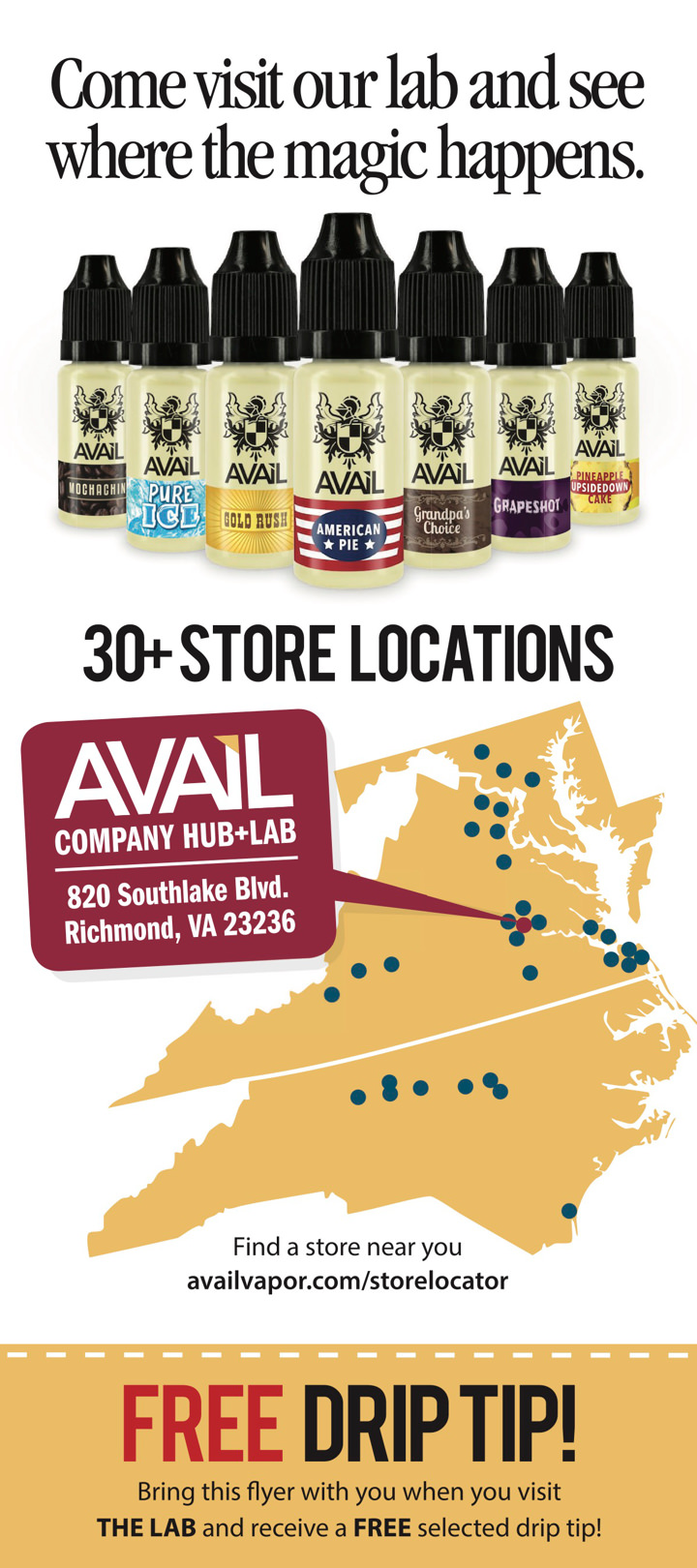 AVAIL Vapor Thank You Rack Card Print Side 2