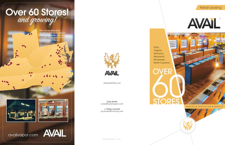 AVAIL Vapor Retail Opportunities Trifold Print Side 1