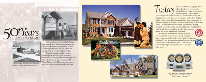 Centex Homes About Us Brochure Print Side 2