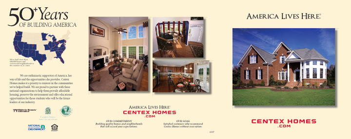 Centex Homes About Us Brochure Print Side 1