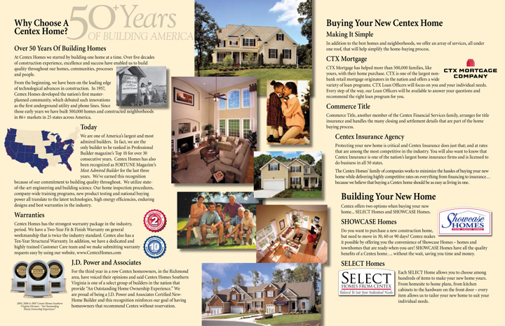 Centex Homes Hometown Heroes Teachers Trifold Print Side 2