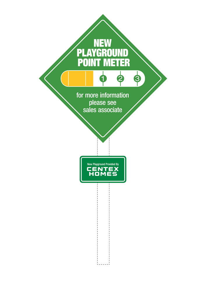Centex Homes Money Level Sign Design Print Side 1