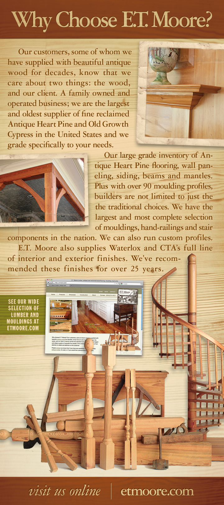 E.T. Moore Manufacturing E.T. Moore Rack Card Print Side 2