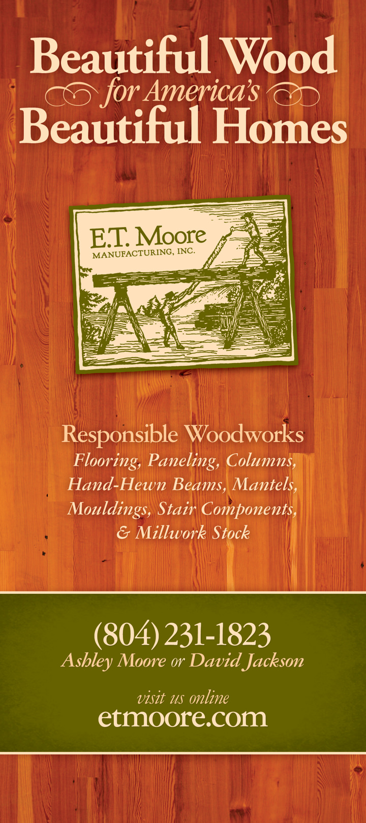 E.T. Moore Manufacturing E.T. Moore Rack Card Print Side 1