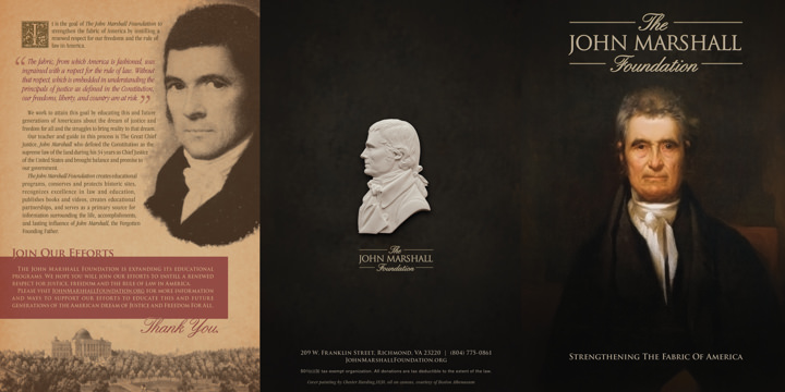 John Marshall Foundation John Marshall Foundation Brochure Print Side 1