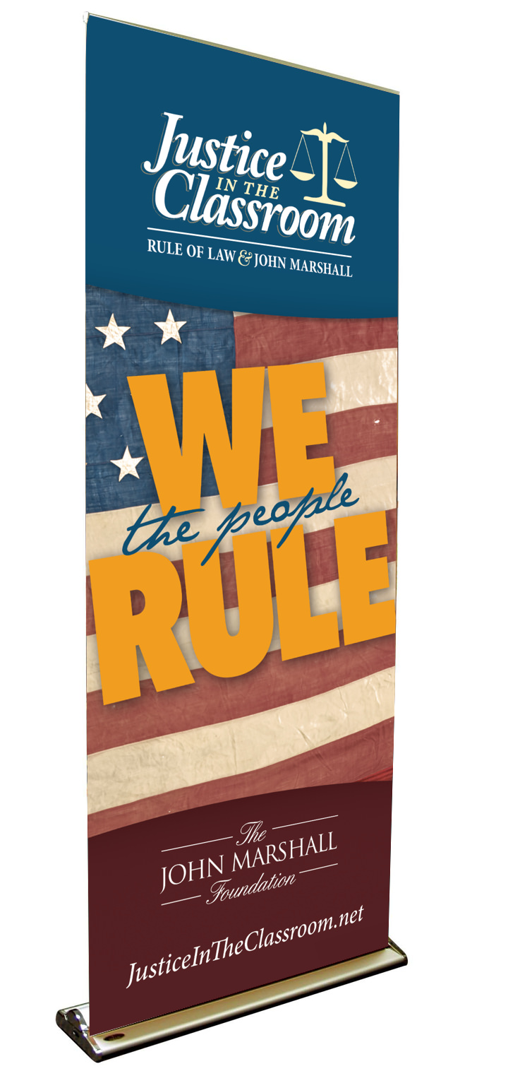 <br /><b>Warning</b>: Undefined variable $page_no in <b>/home2/laymanne/public_html/projects.php</b> on line <b>609</b><br />John Marshall Foundation Justice In The Classroom People Rule Banner Print 