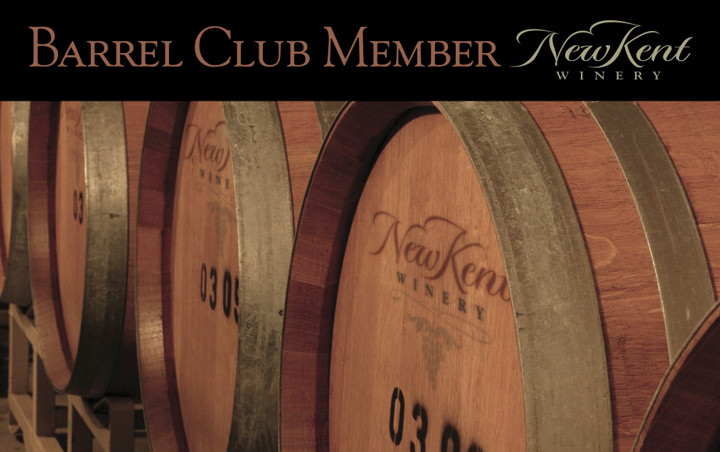 New Kent Winery Barrel Club Member Card Print Side 1