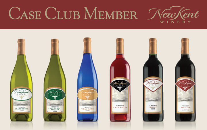 New Kent Winery Winery Case Club Member Card Print Side 1