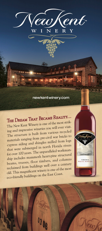 New Kent Winery Rack Card
