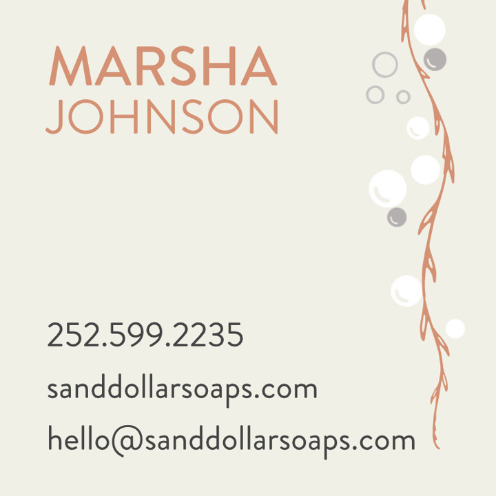 Sand Dollar Soap Company Sand Dollar Soap Company Business Card Print Side 2