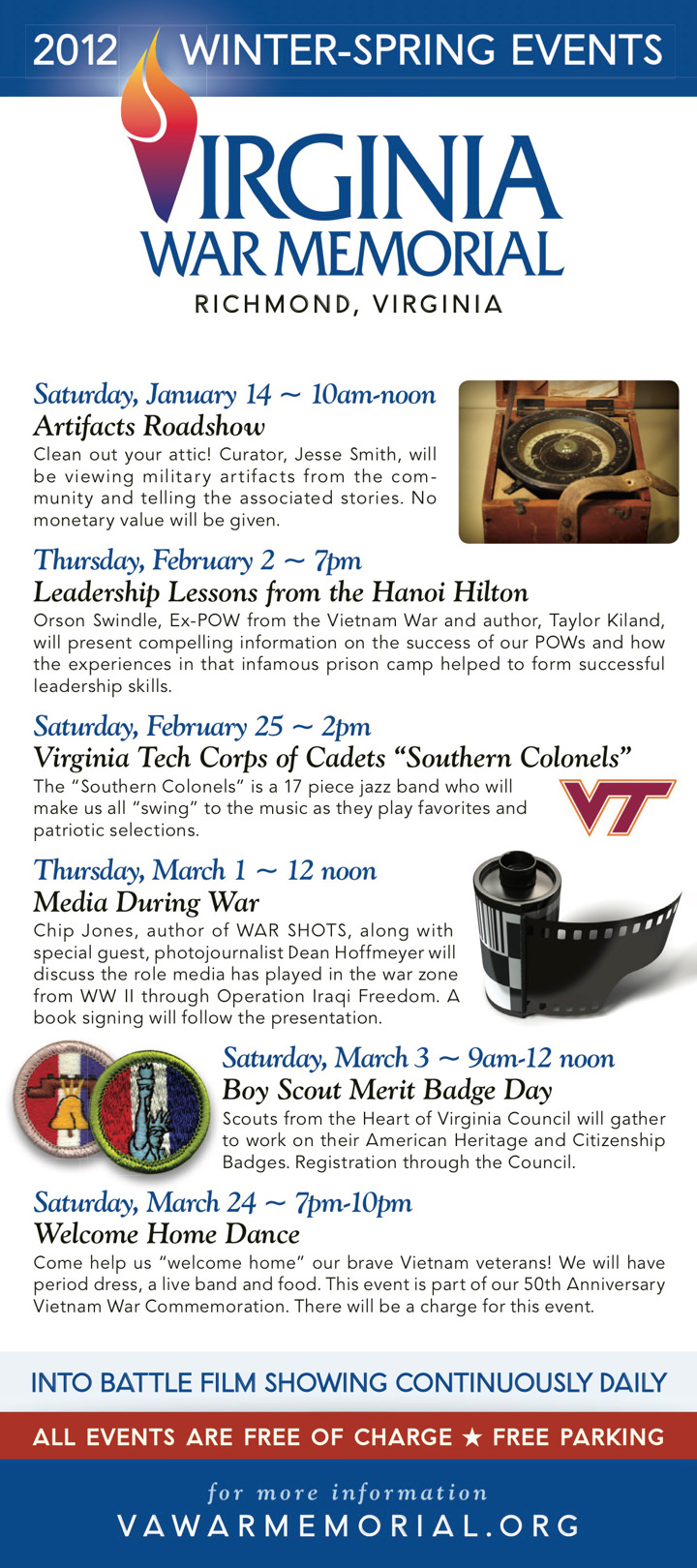 Virginia War Memorial 2012 Event Card Print Side 1