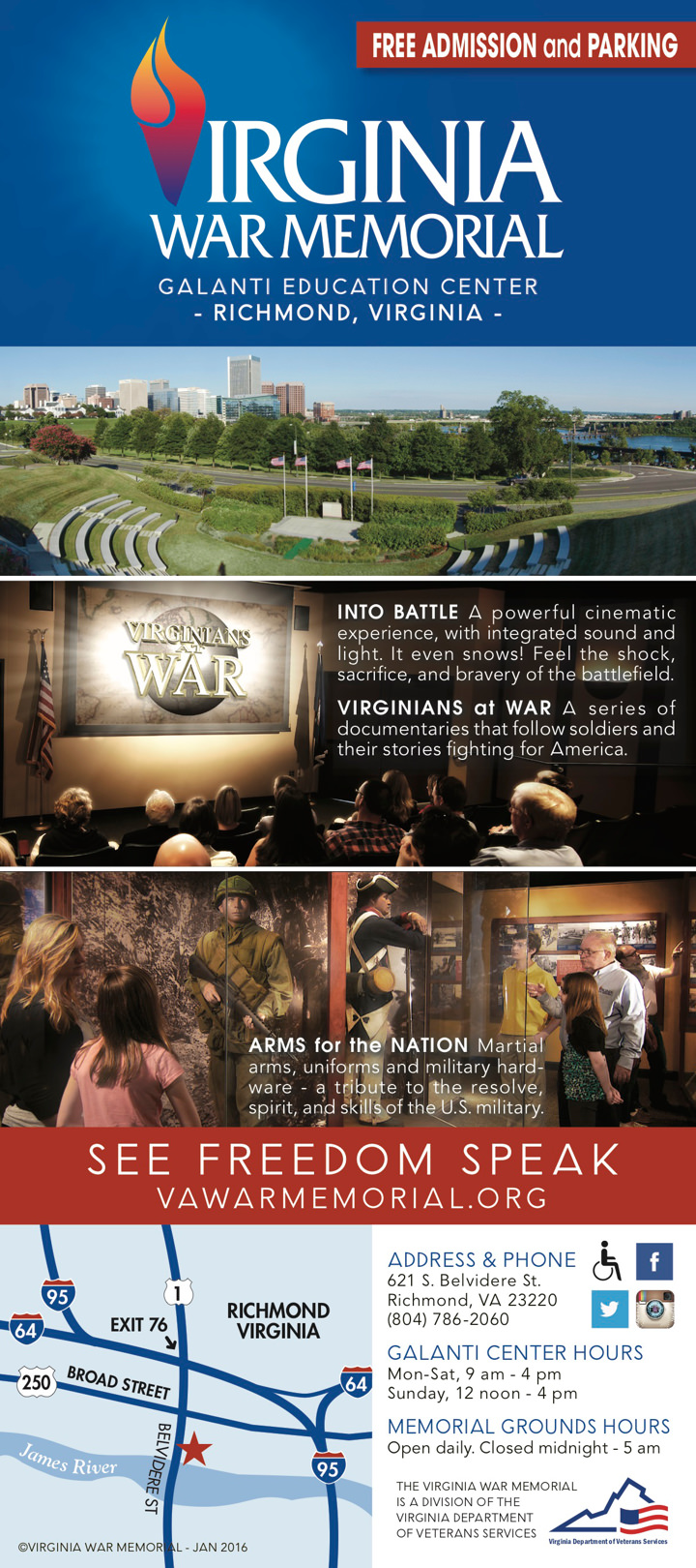 Virginia War Memorial 2015 Rack Card Print Side 2