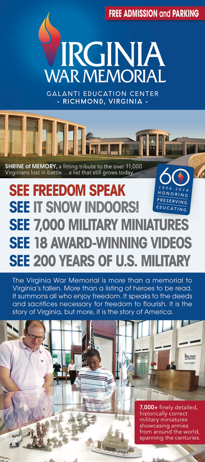 Virginia War Memorial 2015 Rack Card Print Side 1