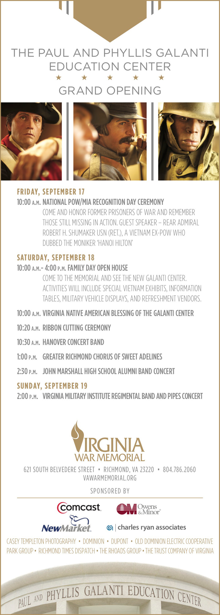 <br /><b>Warning</b>: Undefined variable $page_no in <b>/home2/laymanne/public_html/projects.php</b> on line <b>609</b><br />Virginia War Memorial Education Center Grand Opening Ad Print 