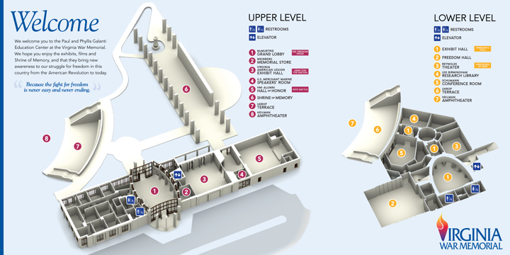 Virginia War Memorial Visitors Guide Brochure Print Side 2
